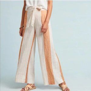 NWT Anthropologie ETT TWA Striped Linen Trousers